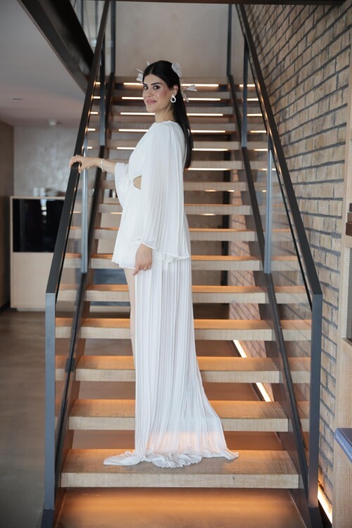 Pilise Asimetrik Kesim Elbise